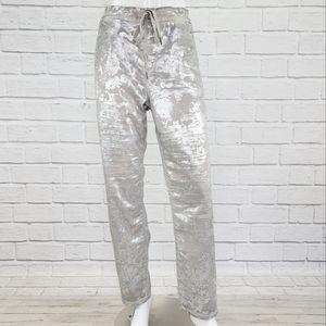 Alembika Floral Iconic Stretch Jean, Silver Size:5 US(14-16) NWT! SP528S